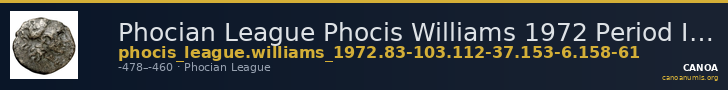 Phocian League Phocis Williams 1972 Period II, 83-103; 112-37; 153-6; 158-61 — CANOA