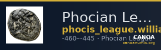 Phocian League Phocis Williams 1972 Period III, 162-72; 180-200; 213-9 — CANOA