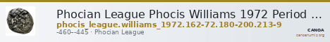 Phocian League Phocis Williams 1972 Period III, 162-72; 180-200; 213-9 — CANOA