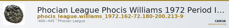 Phocian League Phocis Williams 1972 Period III, 162-72; 180-200; 213-9 — CANOA