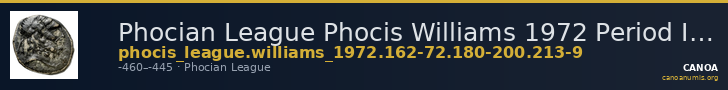 Phocian League Phocis Williams 1972 Period III, 162-72; 180-200; 213-9 — CANOA