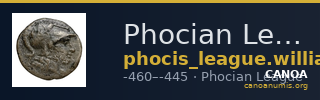 Phocian League Phocis Williams 1972 Period III, 174-9; 201-12; 220-33 — CANOA