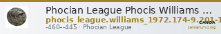 Phocian League Phocis Williams 1972 Period III, 174-9; 201-12; 220-33 — CANOA