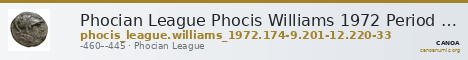 Phocian League Phocis Williams 1972 Period III, 174-9; 201-12; 220-33 — CANOA