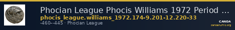 Phocian League Phocis Williams 1972 Period III, 174-9; 201-12; 220-33 — CANOA