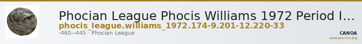 Phocian League Phocis Williams 1972 Period III, 174-9; 201-12; 220-33 — CANOA