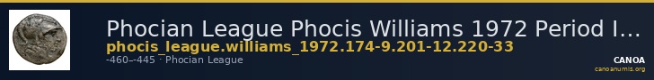 Phocian League Phocis Williams 1972 Period III, 174-9; 201-12; 220-33 — CANOA
