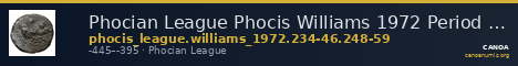 Phocian League Phocis Williams 1972 Period IV, 234-46; 248-59 — CANOA