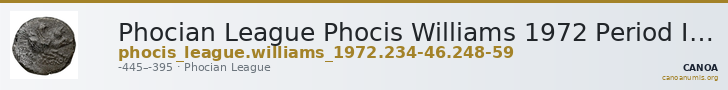 Phocian League Phocis Williams 1972 Period IV, 234-46; 248-59 — CANOA