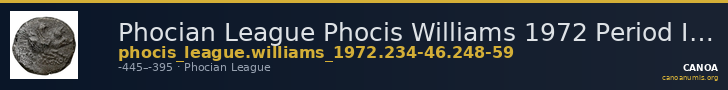 Phocian League Phocis Williams 1972 Period IV, 234-46; 248-59 — CANOA