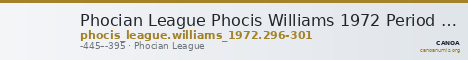 Phocian League Phocis Williams 1972 Period V, 296-301 — CANOA