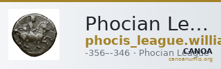 Phocian League Phocis Williams 1972 Period V, 'Branch' group, 302-28; 332-4 — CANOA