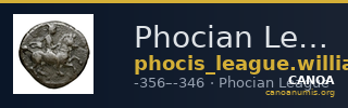 Phocian League Phocis Williams 1972 Period V, 'Branch' group, 302-28; 332-4 — CANOA