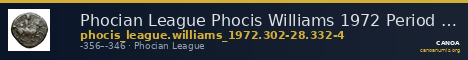 Phocian League Phocis Williams 1972 Period V, 'Branch' group, 302-28; 332-4 — CANOA