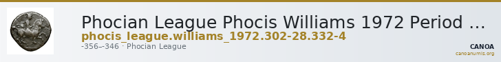 Phocian League Phocis Williams 1972 Period V, 'Branch' group, 302-28; 332-4 — CANOA