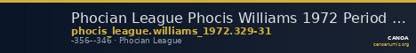 Phocian League Phocis Williams 1972 Period V, 'Branch' group, 329-31 — CANOA