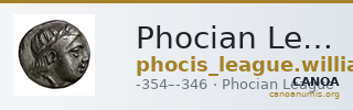 Phocian League Phocis Williams 1972 Period V, 'Lyre' group, 335-413 — CANOA