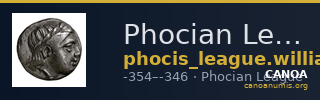 Phocian League Phocis Williams 1972 Period V, 'Lyre' group, 335-413 — CANOA