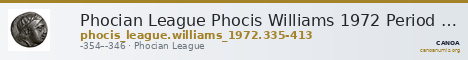 Phocian League Phocis Williams 1972 Period V, 'Lyre' group, 335-413 — CANOA