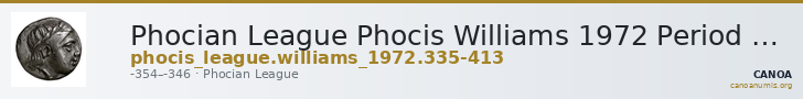 Phocian League Phocis Williams 1972 Period V, 'Lyre' group, 335-413 — CANOA