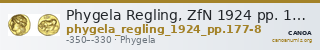 Phygela Regling, ZfN 1924 pp. 177-8 — CANOA