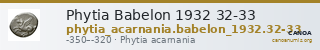 Phytia Babelon 1932 32-33 — CANOA