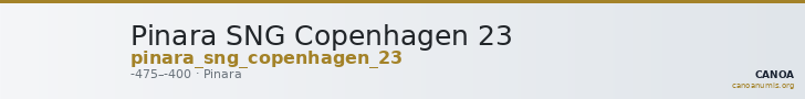 Pinara SNG Copenhagen 23 — CANOA