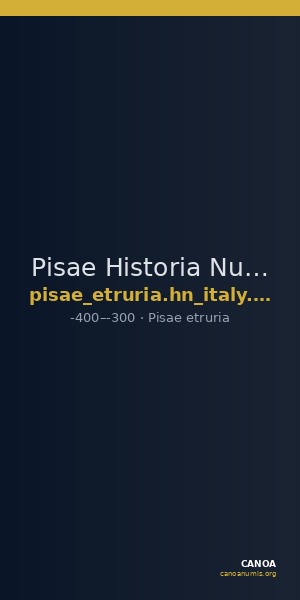 Pisae Historia Numorum Italy 105 — CANOA