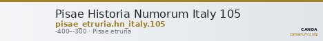 Pisae Historia Numorum Italy 105 — CANOA