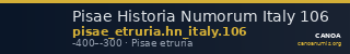 Pisae Historia Numorum Italy 106 — CANOA