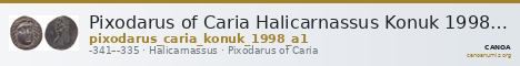 Pixodarus of Caria Halicarnassus Konuk 1998 A1 — CANOA