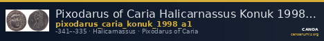 Pixodarus of Caria Halicarnassus Konuk 1998 A1 — CANOA