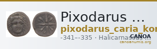 Pixodarus of Caria Halicarnassus Konuk 1998 A2 — CANOA