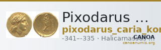 Pixodarus of Caria Halicarnassus Konuk 1998 B1 — CANOA