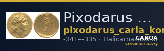 Pixodarus of Caria Halicarnassus Konuk 1998 B1 — CANOA