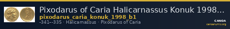 Pixodarus of Caria Halicarnassus Konuk 1998 B1 — CANOA