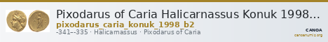 Pixodarus of Caria Halicarnassus Konuk 1998 B2 — CANOA