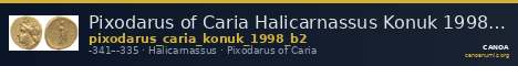 Pixodarus of Caria Halicarnassus Konuk 1998 B2 — CANOA