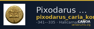 Pixodarus of Caria Halicarnassus Konuk 1998 B4 — CANOA