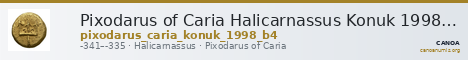 Pixodarus of Caria Halicarnassus Konuk 1998 B4 — CANOA