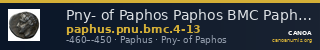 Pny- of Paphos Paphos BMC Paphus 4-13 — CANOA
