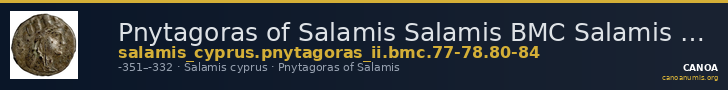 Pnytagoras of Salamis Salamis BMC Salamis 77-78, 80-84 — CANOA