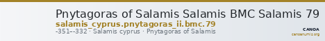 Pnytagoras of Salamis Salamis BMC Salamis 79 — CANOA