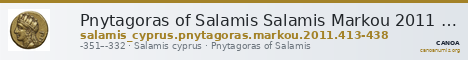 Pnytagoras of Salamis Salamis Markou 2011 413-438 — CANOA