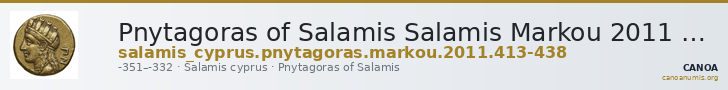 Pnytagoras of Salamis Salamis Markou 2011 413-438 — CANOA
