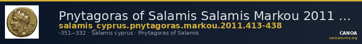 Pnytagoras of Salamis Salamis Markou 2011 413-438 — CANOA