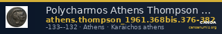 Polycharmos Athens Thompson 1961 368bis, 376-382 — CANOA