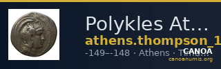 Polykles Athens Thompson 1961 101X-110 — CANOA