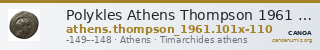 Polykles Athens Thompson 1961 101X-110 — CANOA