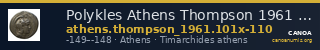 Polykles Athens Thompson 1961 101X-110 — CANOA